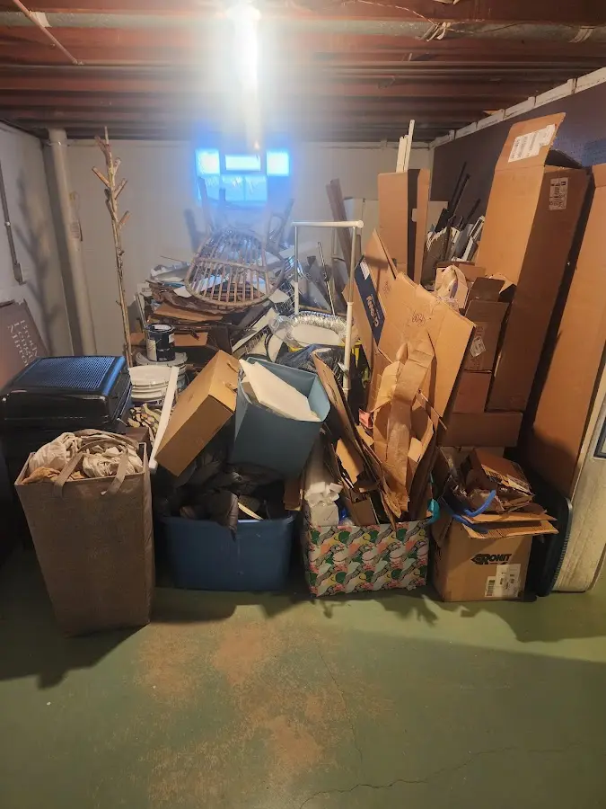 Roll-off dumpster container at job site for Roll Off Dumpster Rental in Smithville